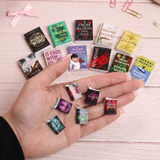 Miniature Book Charm Personalized with Your Favorite Title