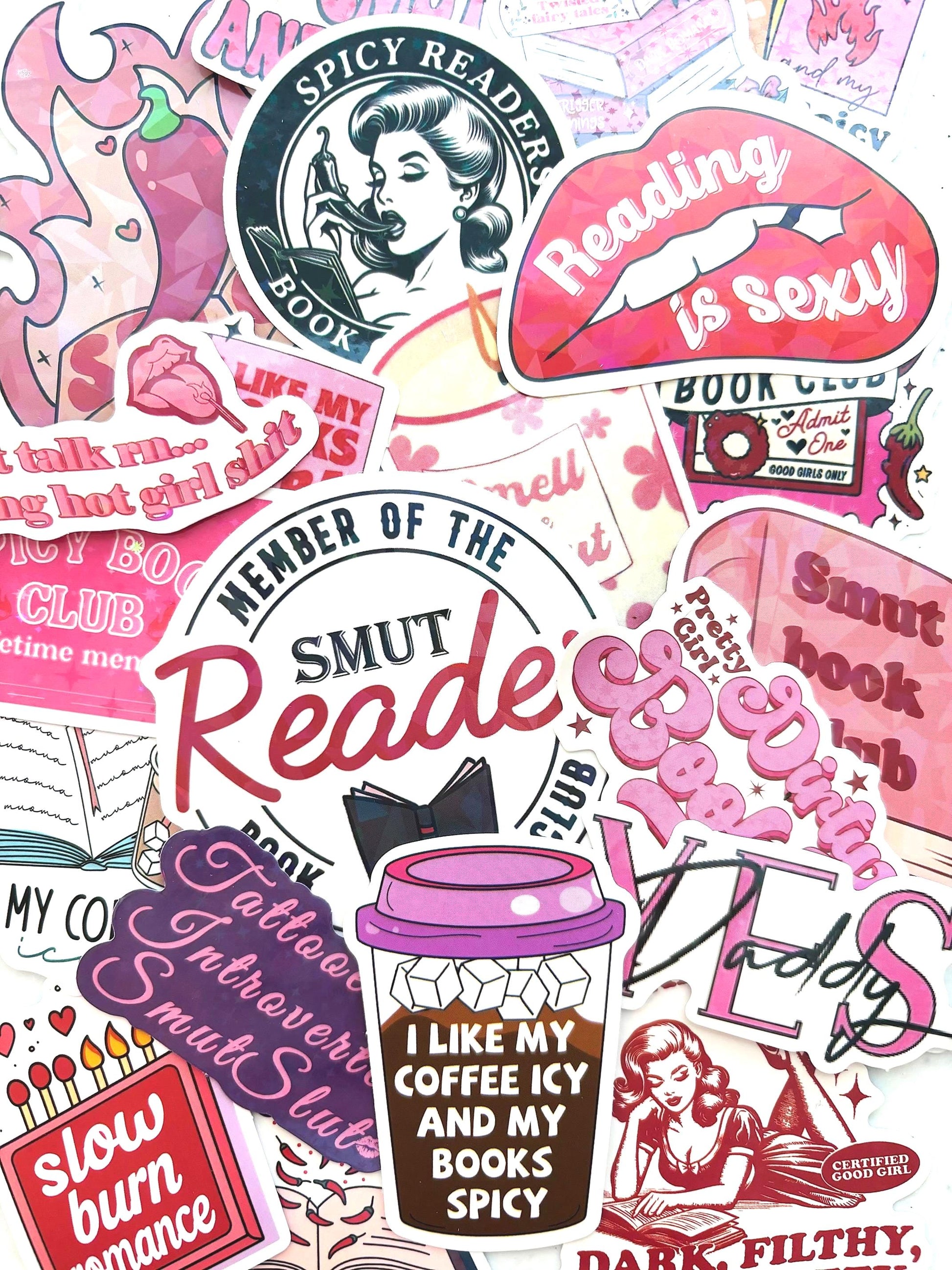 vinyl stickers,bookish,book stickers,laptop decal,water bottle decal,kindle,bulk stickers,kindle decal,holographic stickers,waterproof stickers,mystery pack,bookish stickers,digital download bookish stickers,acotar stickers,booktok stickers,reading stickers,smut stickers,book club stickers,fourth wing,throne of glass,twilight,kindle accessories,bookstagram,acotar sticker,fourth wing sticker,slow burn sticker,dark romance,romantasy,zodiac academy merch,dragon sticker,emotional support kindle.