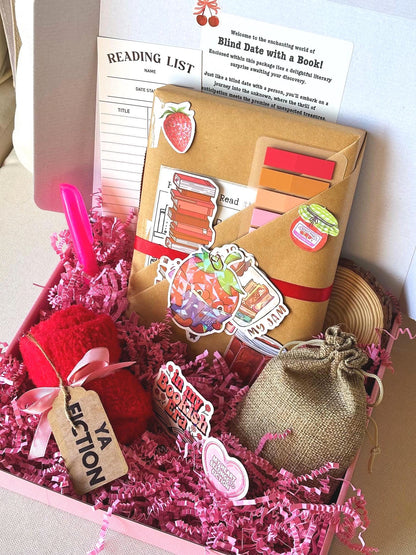 Blind Date with a Book Box – Surprise Mystery Book Gift, Book Lover Gift Box, Custom Dark Romance or Romcom for Her Boookworm Gift