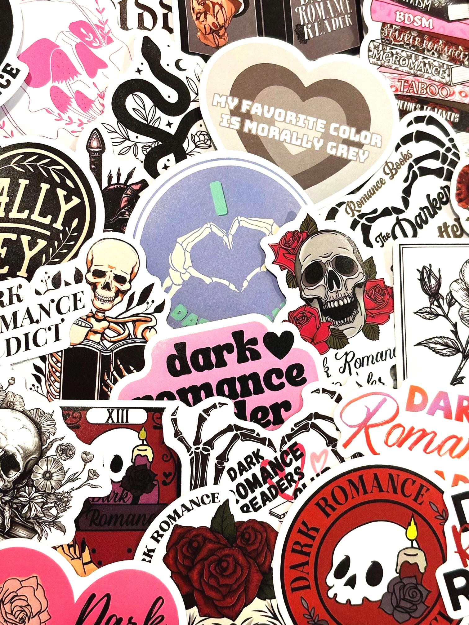 Bookish stickers including but not limited to romance tropes,bookish stickers store,kindle colorsoft,book sticker sheet,kindle paperwhite,dark romance sticker,acotar merch,kindle scribe,kindle skin,kindle insert,book sticker pack,water bottles,booktok,kindle stickers,smut,reader,haunting adeline,good girl sticker