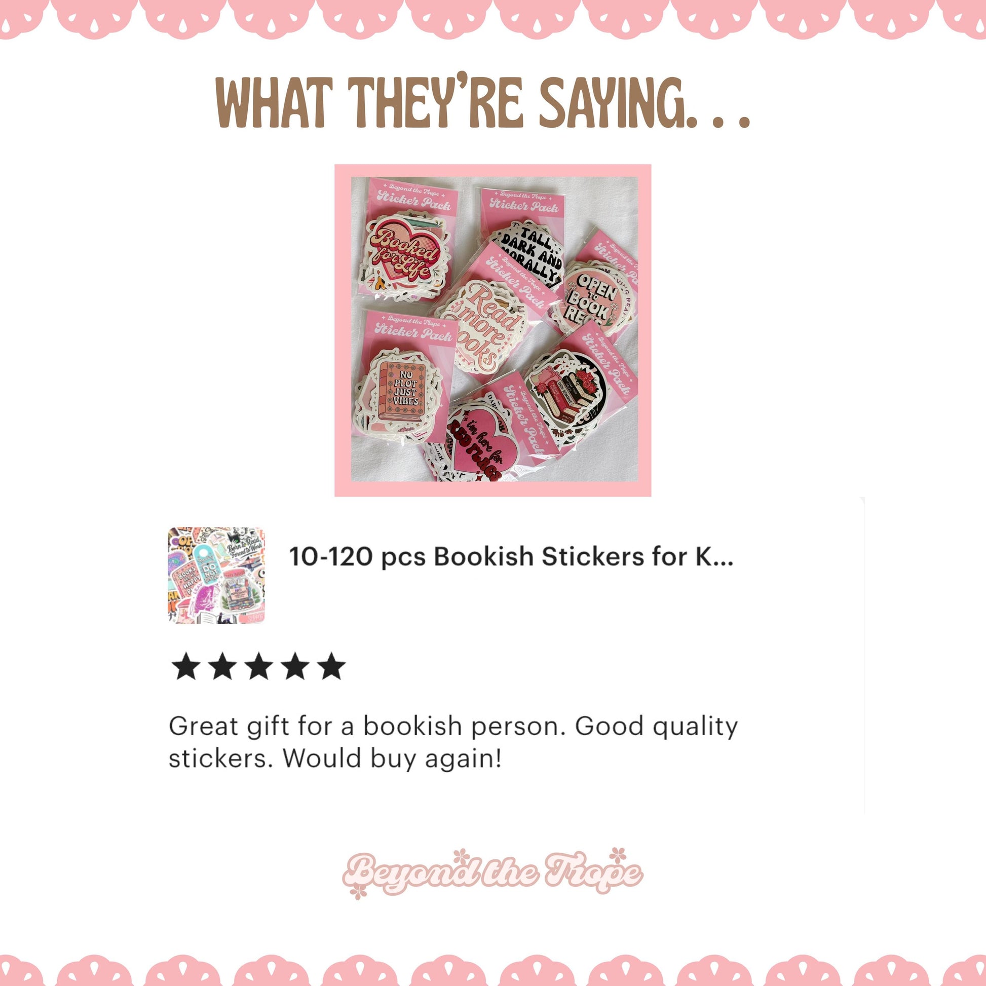 10-120 pcs Bookish Stickers for Kindle, Kindle Paperwhite, Kindle Scribe, Water Bottle, Laptop Decal, Tablets, Romance Tropes, Smut Stickers