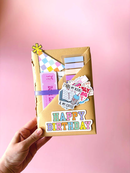 Birthday reading adventures await with a Blind Date with Book! Each date with a book box is a blind box surprise featuring mystery books, dark romance, romantasy, or spicy book genres. Includes a reading log and is ideal for bookstagram fans. Perfect as a book lover gift box or to treat yourself, offering an unforgettable blind date book, blind book dates, or book blind date experience.