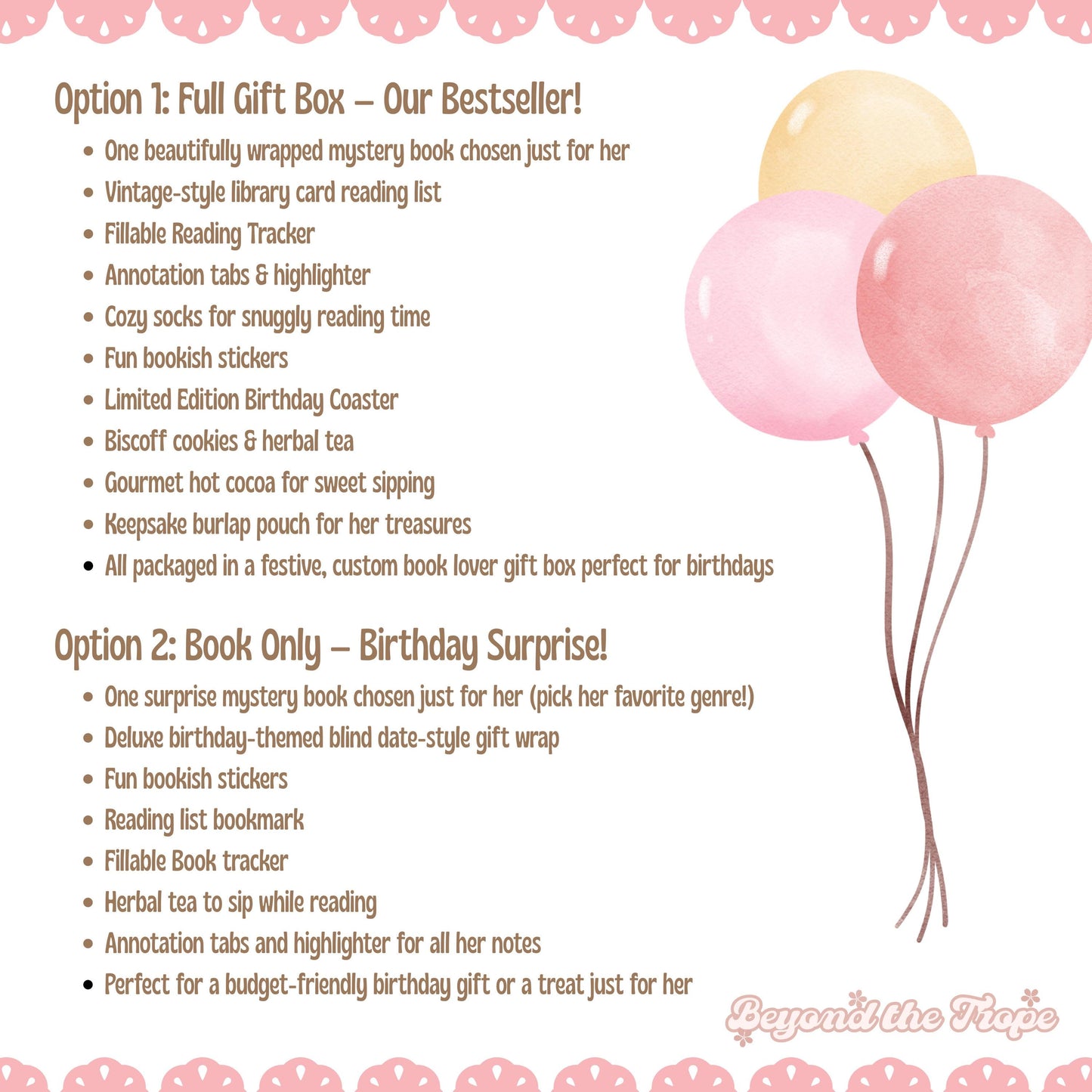 Surprise a reader with a Blind Date with Book birthday gift! Each date with a book comes in a fun blind box or book box, featuring mystery books, dark romance, spicy book, and romantasy. Complete with a reading log, it’s perfect for bookstagram fans and makes a thoughtful book lover gift box. Enjoy blind book dates or a blind book date experience for a delightful, adventurous way to treat yourself.