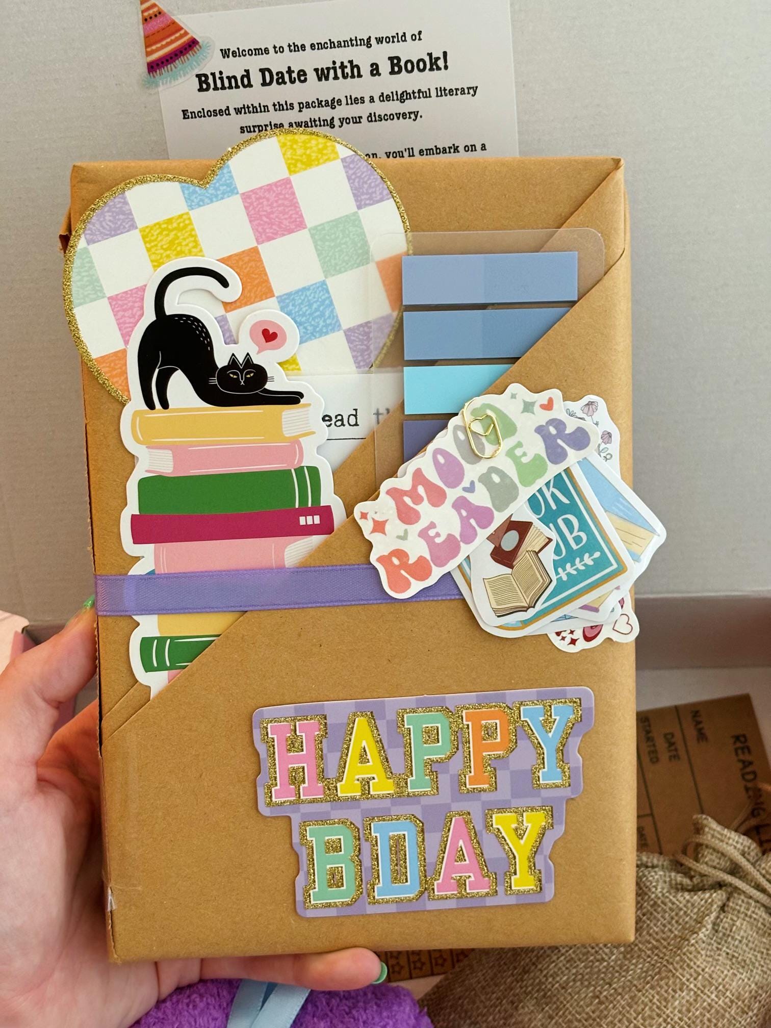 Birthday excitement with a Blind Date with Book! Each date with a book box comes in a blind box or book box, featuring mystery book, dark romance, romantasy, horror book, or spicy book surprises. Includes a reading log and is perfect for bookstagram. Makes a thoughtful book lover gift and creates a unique blind date book, book blind date, or blind book dates adventure for readers of all tastes.