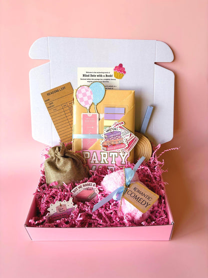 Celebrate birthdays with a Blind Date with Book surprise! Each date with a book comes in a blind box or mystery box, perfect for book lovers who enjoy dark romance, romantasy, or spicy book surprises. Includes a reading log for tracking adventures and is the perfect book lover gift box for bookstagram fans. A fun way to treat yourself or delight any gift for book lover with a unique book blind date experience.