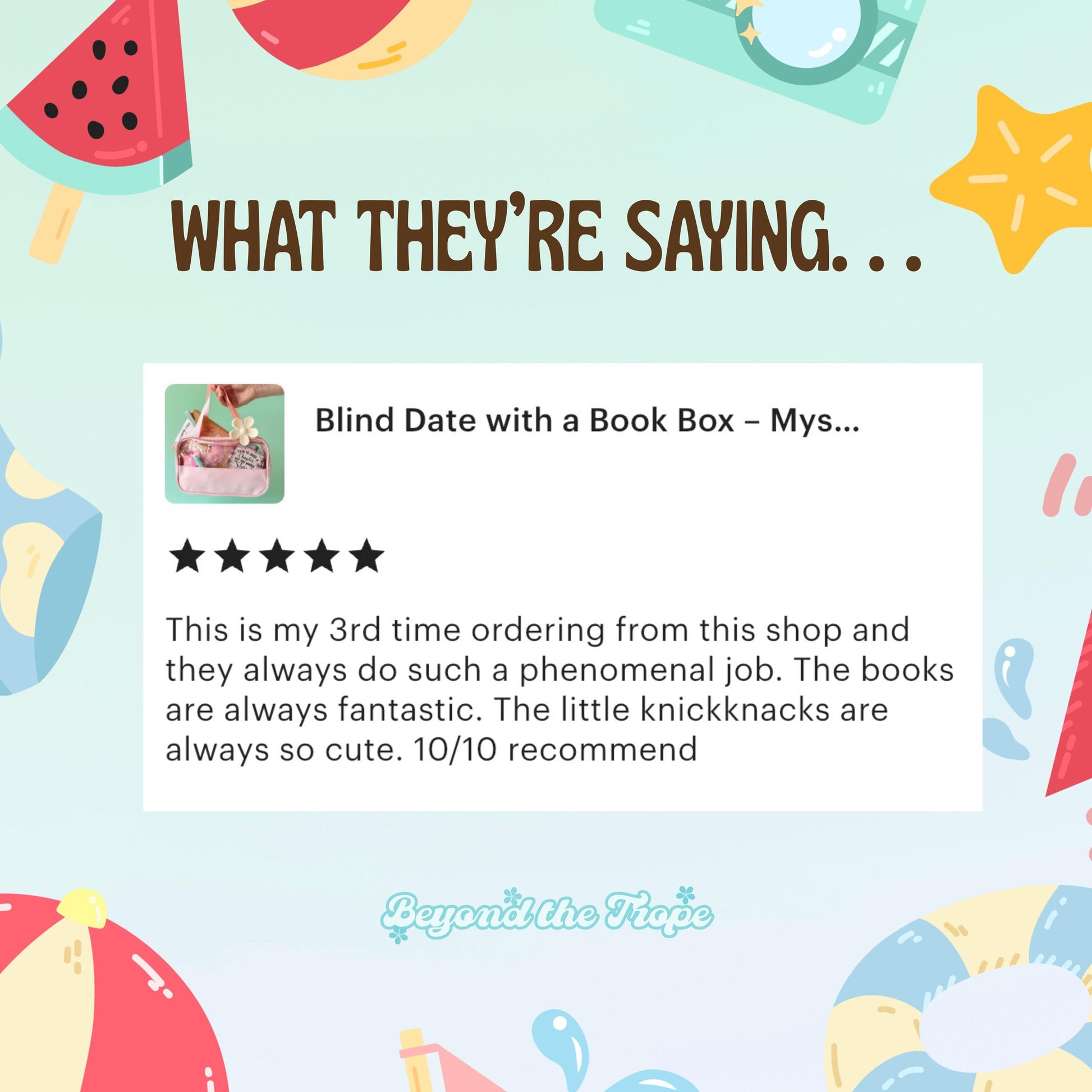 Blind Date with a Book Box – Mystery Book Gift for Her, Personalized Book Lover Gift, Beach Read Surprise, Cozy Reading Box, Bookish Gifts