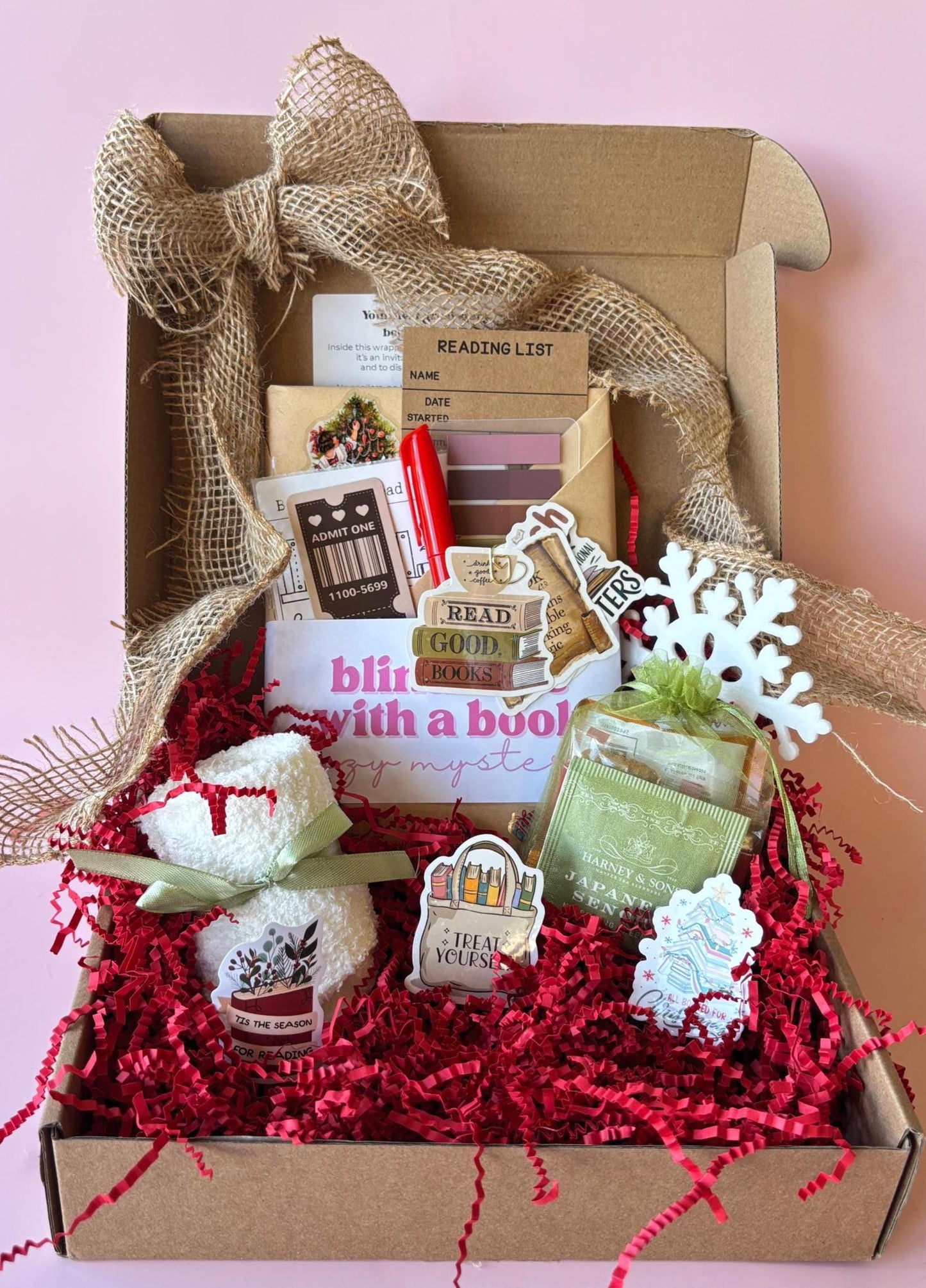 Personalized Blind Date with a Book Gift Box Mystery Gift for Book Lover Gift Personalized Book Gift Birthday Gift for Her Bookworm Gift