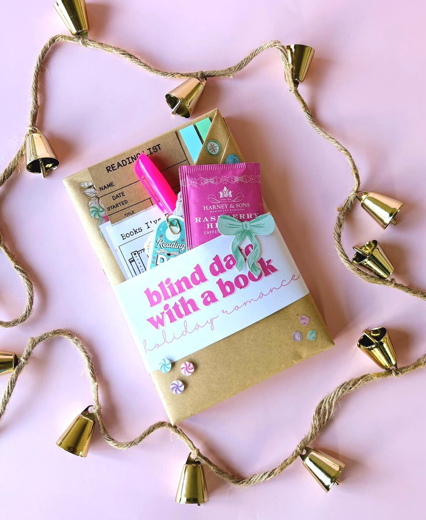 Blind Date with a Book Box, Blind Book Dates, Mystery Book Gift, Bookish Gifts, Book Lover Gift, Custom Book Box, Pink Christmas