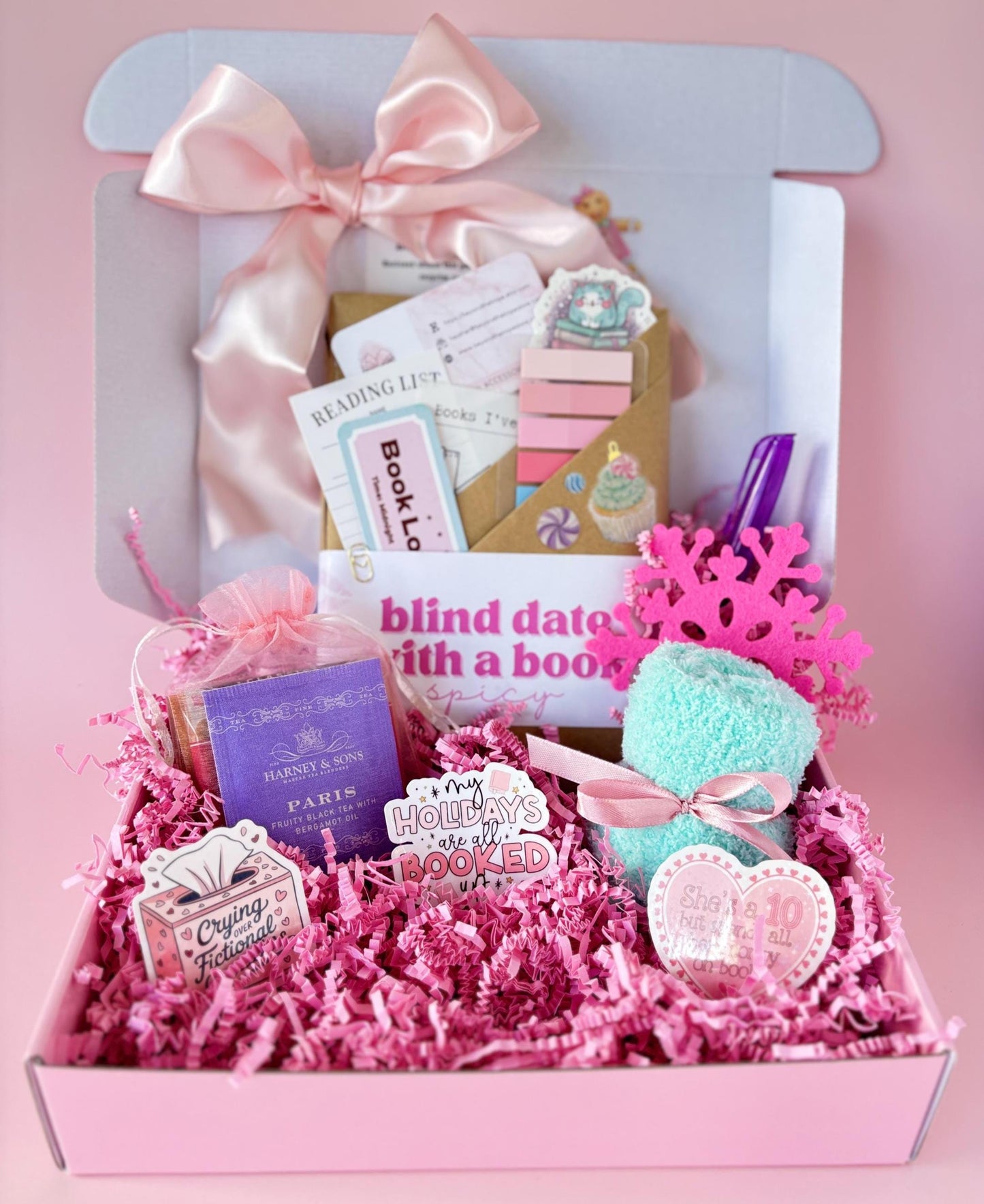 Personalized Blind Date with a Book Gift Box Mystery Gift for Book Lover Gift Personalized Book Gift Birthday Gift for Her Bookworm Gift