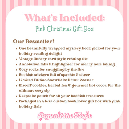 Blind Date with a Book Box, Blind Book Dates, Mystery Book Gift, Bookish Gifts, Book Lover Gift, Custom Book Box, Pink Christmas