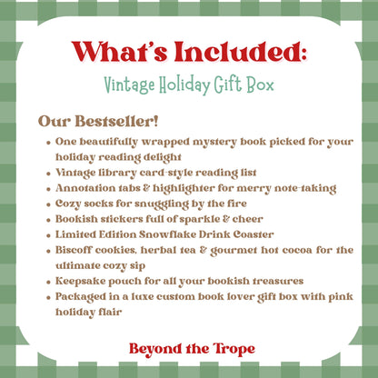 Blind Date with a Book Box, Blind Book Dates, Mystery Book Gift, Bookish Gifts, Book Lover Gift, Custom Book Box, Vintage Holiday