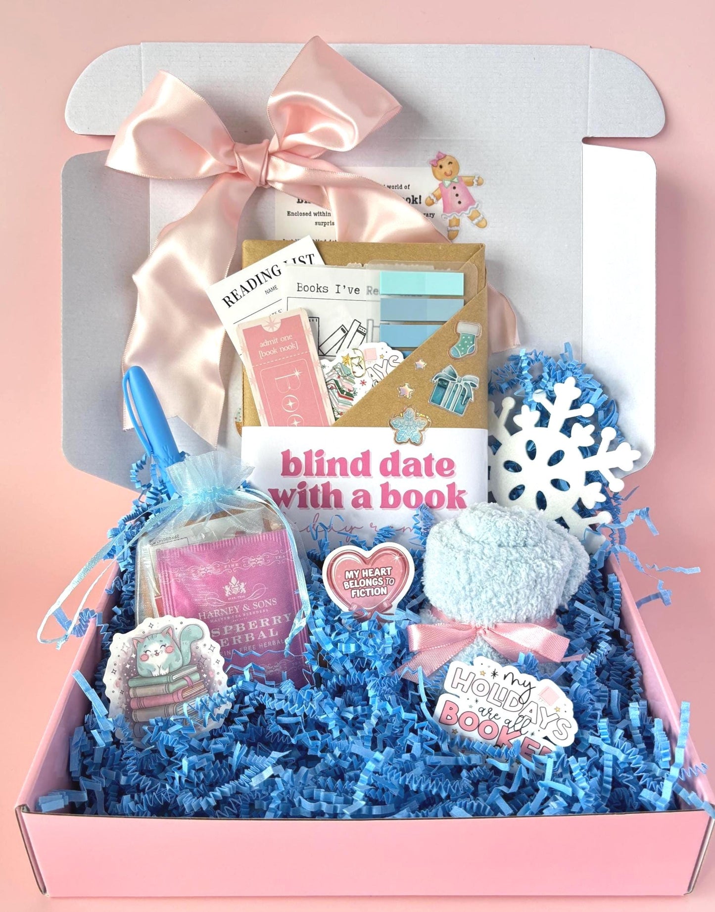 Personalized Blind Date with a Book Gift Box Mystery Gift for Book Lover Gift Personalized Book Gift Birthday Gift for Her Bookworm Gift